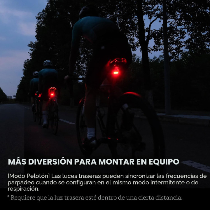 CYCPLUS Luz traseira de bicicleta com radar