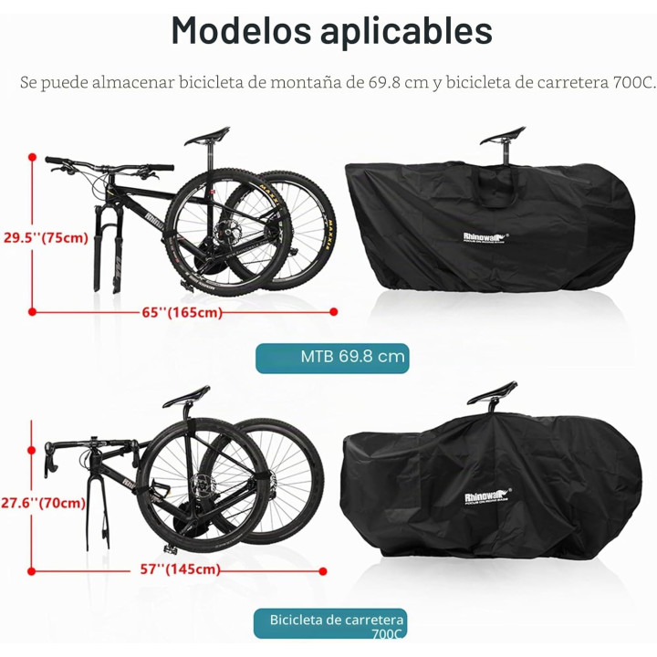 Rhinowalk bolsa de transporte para bicicleta